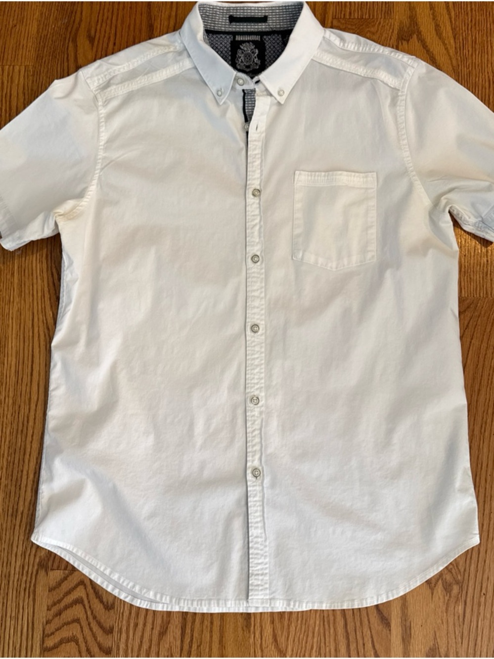 English Laundry White Short-Sleeve Button-Down Shirt